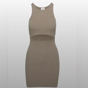 Aritzia Wilfred Free Cut-Out Knit Tank Mini Dress
